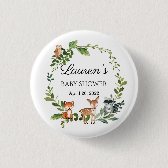 Ducha bebé de Woodland Button (Front)