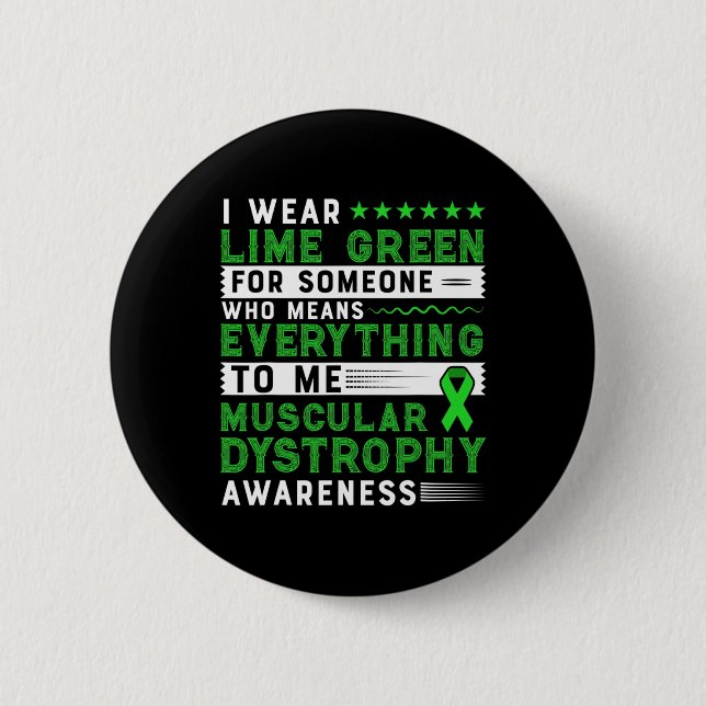 Duchenne Muscular Dystrophy Awareness Button (Front)