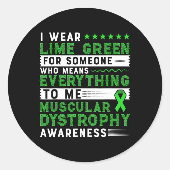 Duchenne Muscular Dystrophy Awareness Classic Round Sticker (Front)