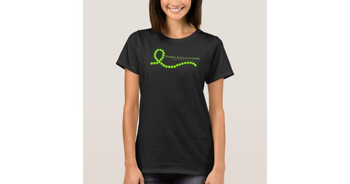 Duchenne Muscular Dystrophy Awareness Ribbon Beads TShirt Zazzle
