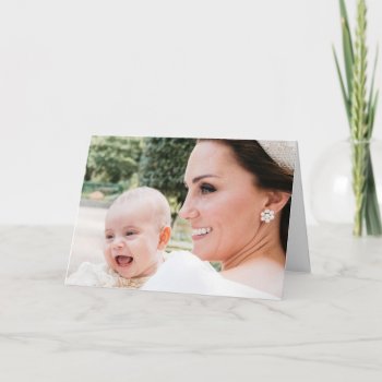 Duchess Kate And Prince Louis Card by Moma_Art_Shop at Zazzle