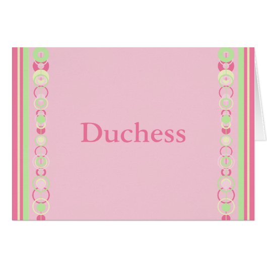 Duchess Modern Circles Name Card (Front Horizontal)