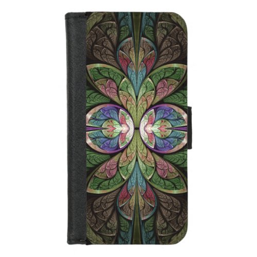 Duchess of Sauchiehall Abstract Stained Glass iPhone 87 Wallet Case