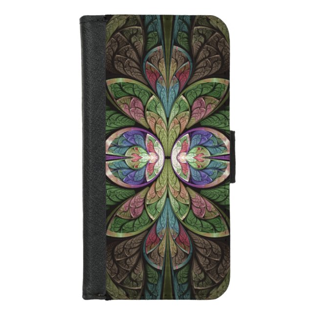 Duchess of Sauchiehall Abstract Stained Glass iPhone Wallet Case (Front)