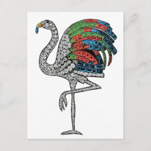 Duchess of Windsor Flamingo Brooch Postcard
