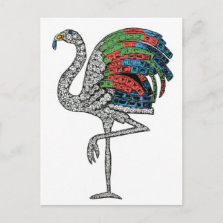 Duchess of Windsor Flamingo Brooch Postcard