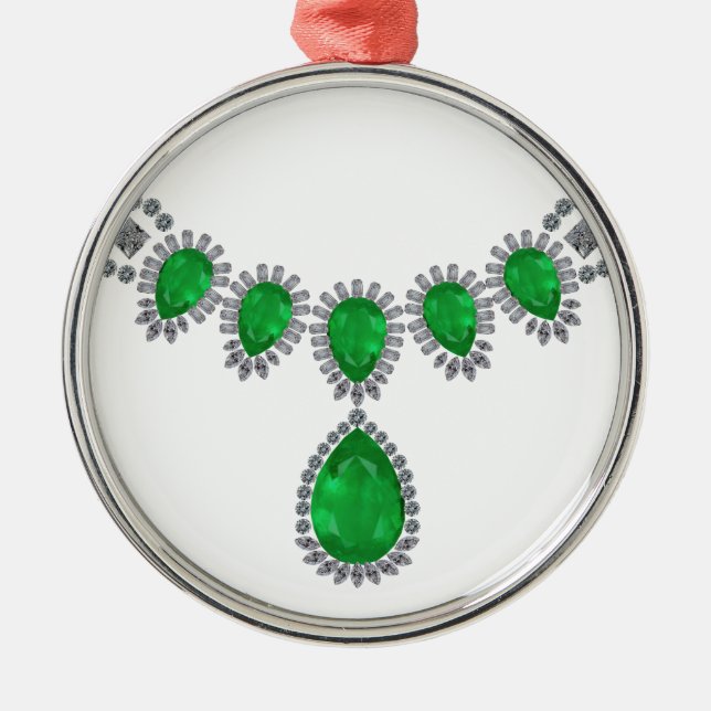 Duchess of Windsor's Emeralds Metal Ornament (Front)