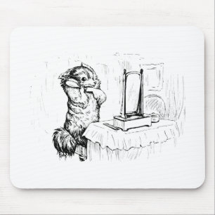 Duchess the Dog Brushing her Hair (Beatrix Potter) Mouse Pad