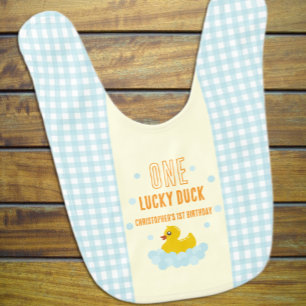Duck 1st Birthday Baby Bib