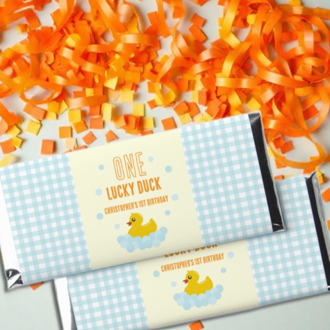 Duck 1st Birthday Hershey Bar Favors (Creator Uploaded)