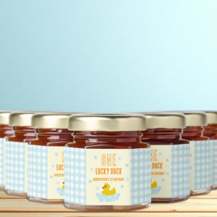 Duck 1st Birthday Honey Jar Favors