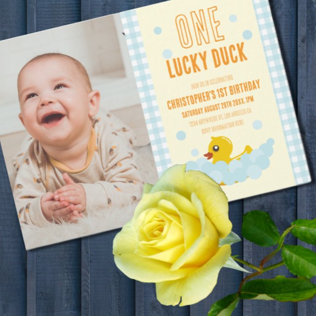 Duck 1st Birthday Invitation (Creator Uploaded)