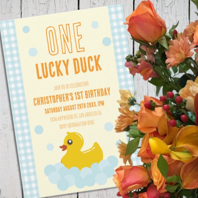 Duck 1st Birthday Invitation (Creator Uploaded)