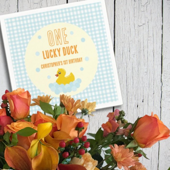 Duck 1st Birthday Napkins (Creator Uploaded)