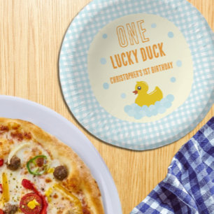 Duck 1st Birthday Paper Bowls