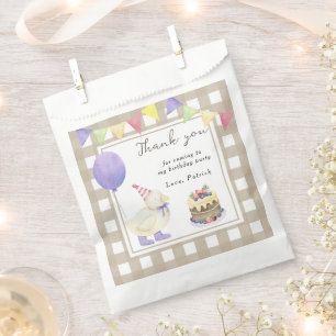 Duck 1st birthday Thank you for coming Favor Bag