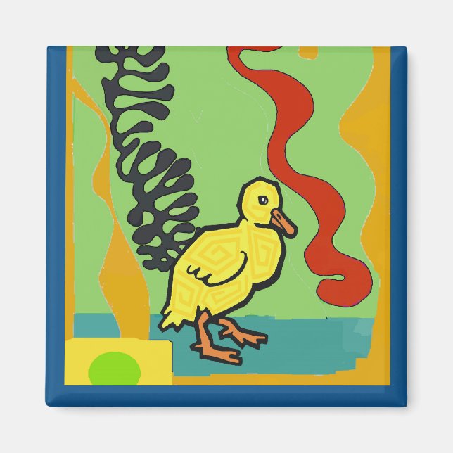 Duck, Abstract DUCKY, add text Magnet (Front)