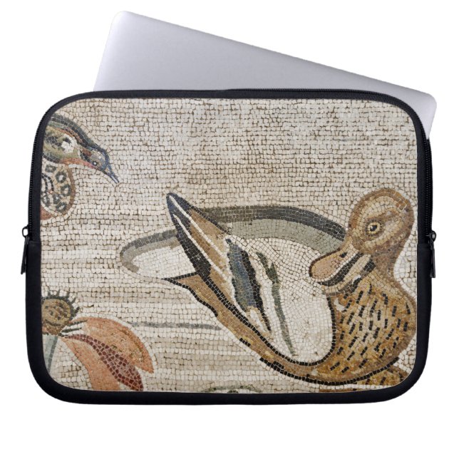 Duck and bird, Nile mosaic, House of the Faun Laptop Sleeve (Front)