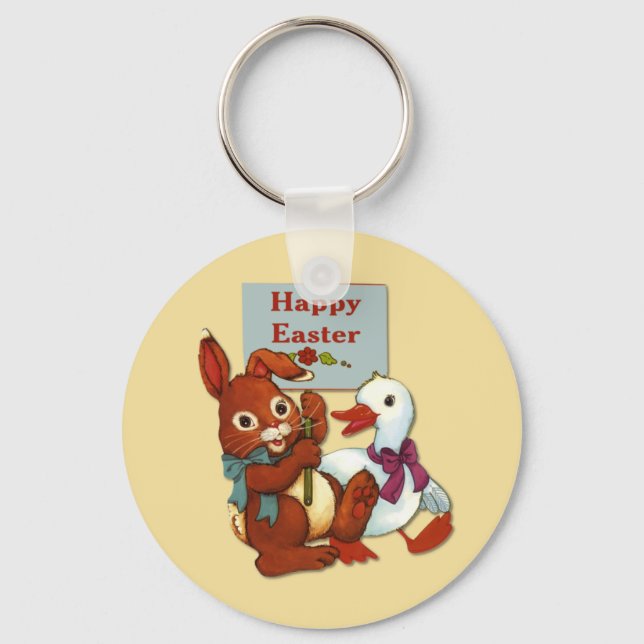 Duck and Bunny Easter Keychain (Front)