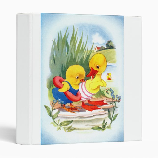Duck and chick 3 ring binder (Front/Spine)