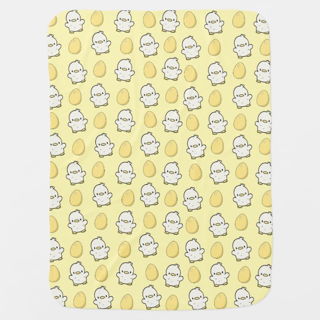 DUCK AND CHICKEN  BABY BLANKET (Front)