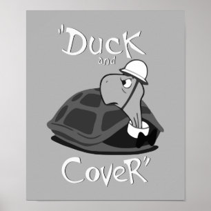 Duck and Cover - Vintage Nuclear Attack Poster