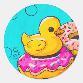 Duck and Donut Stickers