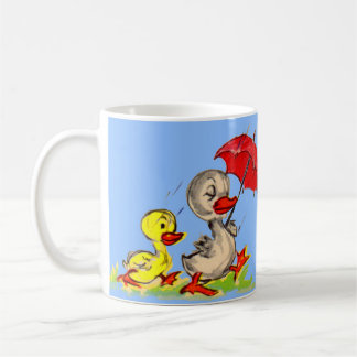 duck and duckling coffee mug