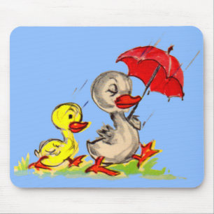 duck and duckling mouse pad