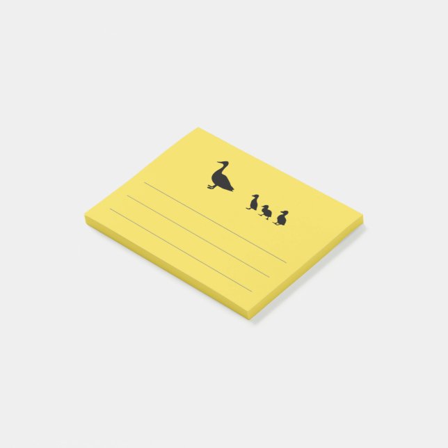 Duck and duckling post-it notes (Angled)