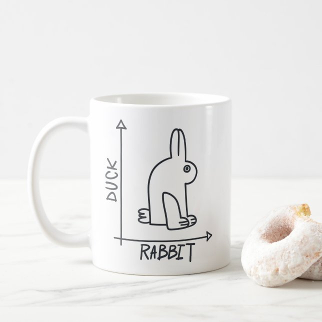 duck and rabbit coffee mug (With Donut)