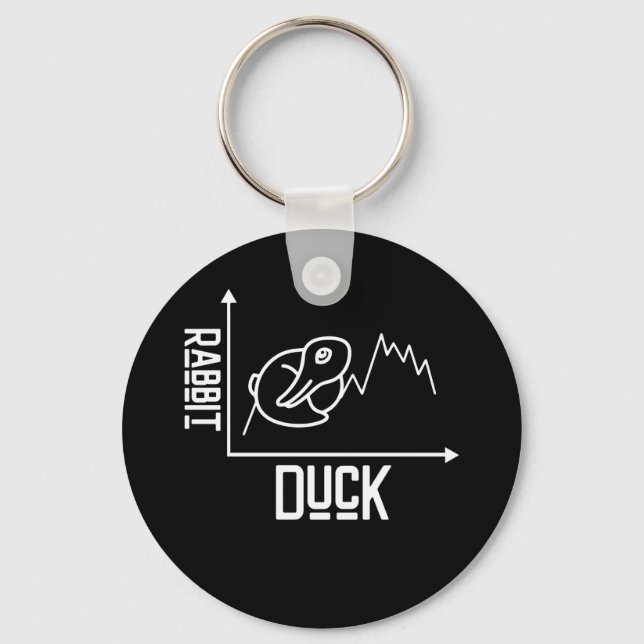 Duck And Rabbit Graph Mathematic Keychain (Front)