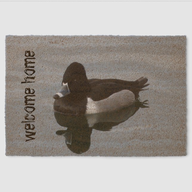 Duck and Reflection Welcome Home Fiber Doormat (Front)