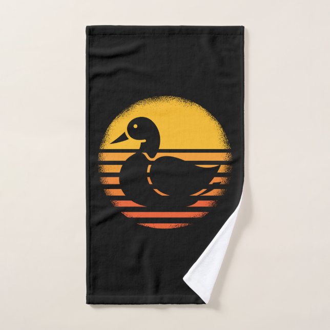 Duck Animal Retro Hand Towel (Hand Towel)