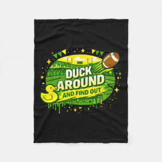 Duck Around And Find Out Funny Sarcastic Humorous Fleece Blanket