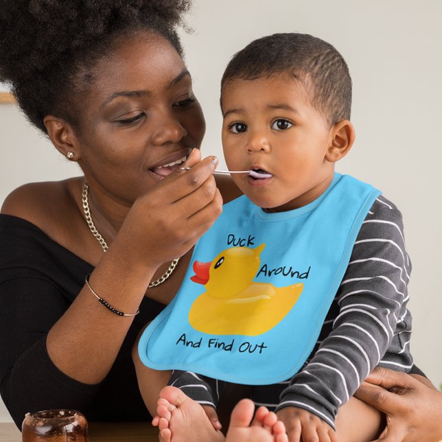 Duck Around And Find Out Rubber Duck Funny Baby Bib (Creator Uploaded)