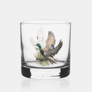 Duck ,Art Whiskey Glass