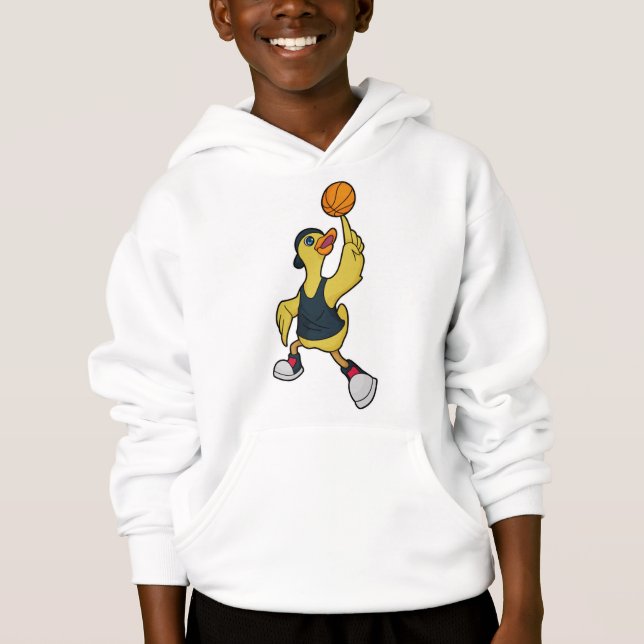 Duck as Baskeball player with Basketball Hoodie (Front)