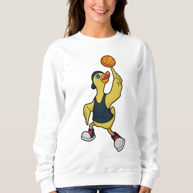 Duck as Baskeball player with Basketball Sweatshirt (Front)