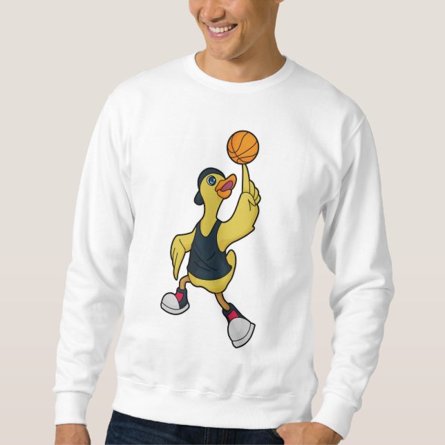 Duck as Baskeball player with Basketball Sweatshirt (Front)