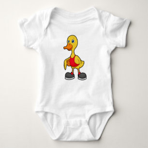 Duck as Basketball player with Basketball Baby Bodysuit