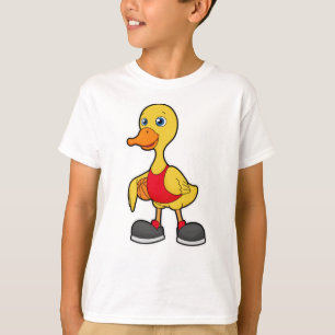 Duck as Basketball player with Basketball T-Shirt
