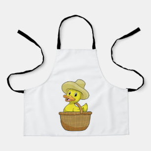 Duck as Farmer with Basket Apron
