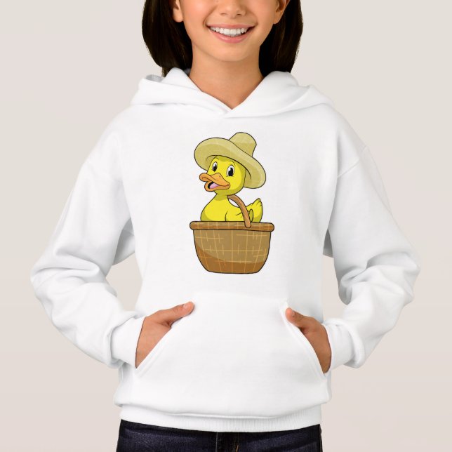 Duck as Farmer with Basket Hoodie (Front)