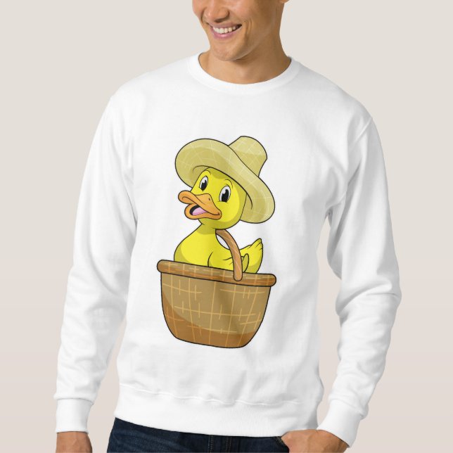 Duck as Farmer with Basket Sweatshirt (Front)