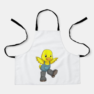 Duck as Farmer with Boots Apron