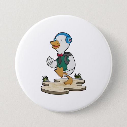Duck as Hiker with Backpack Button