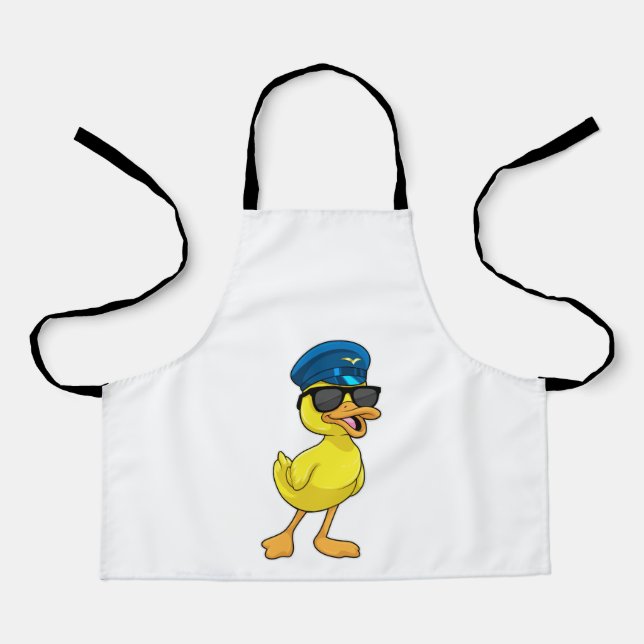 Duck as Pilot with Pilot hat Apron (Front)