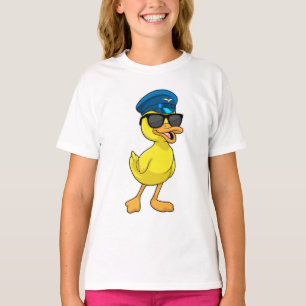Duck as Pilot with Pilot hat T-Shirt