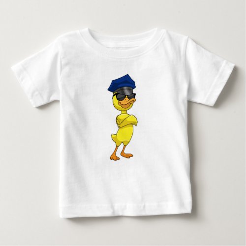 Duck as Police officer with Police cap Baby T_Shirt